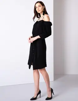 پیراهن زنانه سیاه پیرکاردین