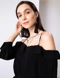 پیراهن زنانه سیاه پیرکاردین