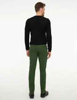 شلوار کتان جذب مردانه خاکی پیرکاردین