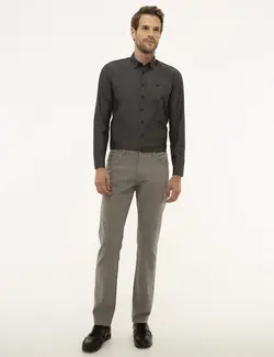 شلوار کتان جذب مردانه خاکستری پیرکاردین