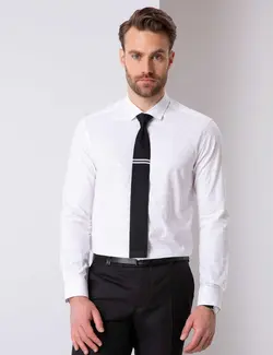 پیراهن آستین بلند مردانه سفید پیرکاردین