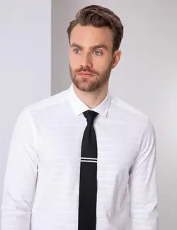 پیراهن آستین بلند مردانه سفید پیرکاردین