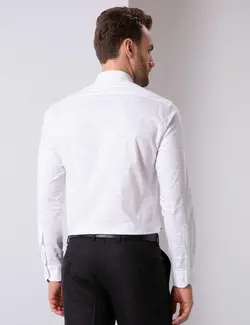 پیراهن آستین بلند مردانه سفید پیرکاردین