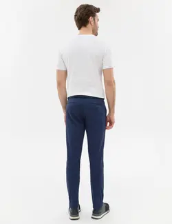 شلوار کتان جذب مردانه نیلی پیرکاردین