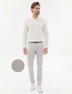 شلوار کتان جذب مردانه سنگ پیرکاردین