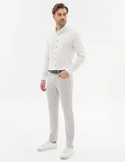 شلوار کتان جذب مردانه سنگ پیرکاردین