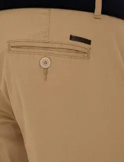 شلوار کتان جذب مردانه شتری پیرکاردین