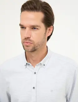 پیراهن آستین بلند مردانه خاکستری پیرکاردین