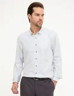 پیراهن آستین بلند مردانه خاکستری پیرکاردین