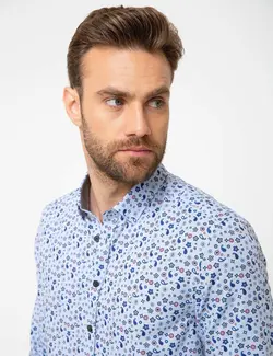 پیراهن آستین بلند مردانه آبی پیرکاردین