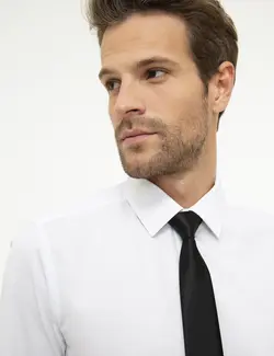 پیراهن آستین بلند مردانه سفید پیرکاردین