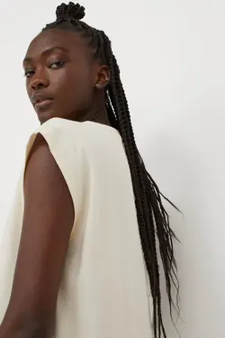 پیراهن میدی زنانه کرم اچ اند ام