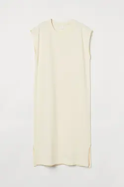 پیراهن میدی زنانه کرم اچ اند ام