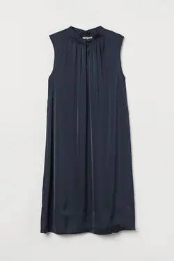 پیراهن میدی زنانه آبی تیره اچ اند ام