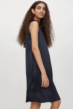 پیراهن میدی زنانه آبی تیره اچ اند ام