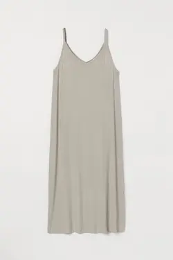 پیراهن میدی زنانه خاکستری روشن اچ اند ام