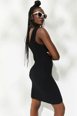 پیراهن کوتاه زنانه سیاه اچ اند ام