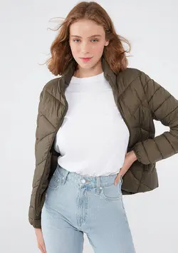 کاپشن زنانه سبز ماوی