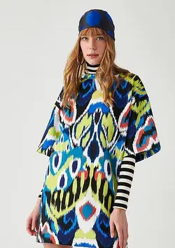 پیراهن کوتاه زنانه رنگارنگ ماوی