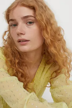 پیراهن آستین بلند زنانه سبز اچ اند ام