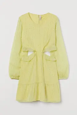 پیراهن آستین بلند زنانه سبز اچ اند ام