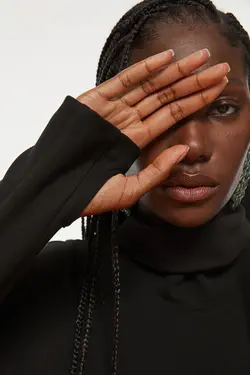 پیراهن آستین بلند زنانه سیاه اچ اند ام