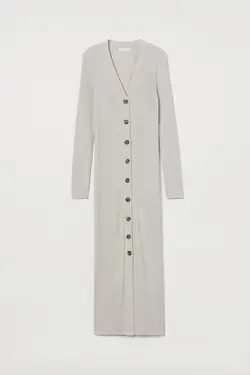 پیراهن آستین بلند زنانه بژ روشن اچ اند ام