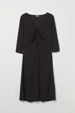 پیراهن آستین بلند زنانه سیاه اچ اند ام