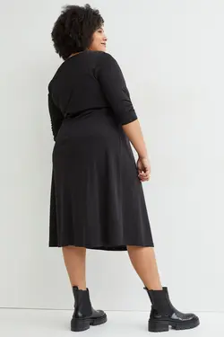 پیراهن آستین بلند زنانه سیاه اچ اند ام