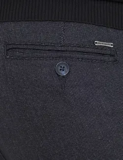 شلوار کتان جذب مردانه سرمه ای پیرکاردین