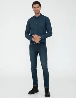 شلوار جین جذب مردانه نیلی پیرکاردین