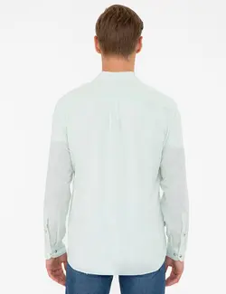 پیراهن آستین بلند مردانه سبز روشن پیرکاردین