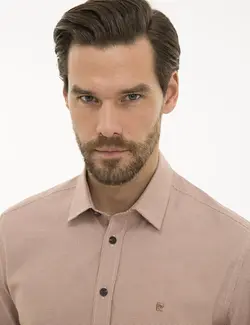 پیراهن آستین بلند مردانه نارنجی پیرکاردین