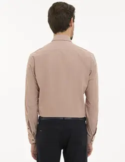 پیراهن آستین بلند مردانه نارنجی پیرکاردین