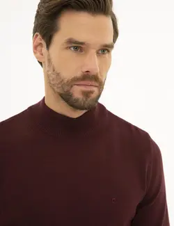 پلیور مردانه زرشکی پیرکاردین