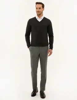 پلیور مردانه آنتراسیت ملانژ پیرکاردین