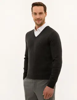 پلیور مردانه آنتراسیت ملانژ پیرکاردین