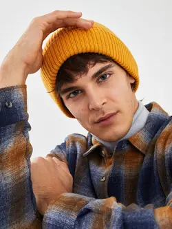 کلاه بافت مردانه  خردلی  ال سی وایکیکی