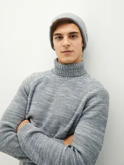 کلاه بافت مردانه  خاکستری  ال سی وایکیکی