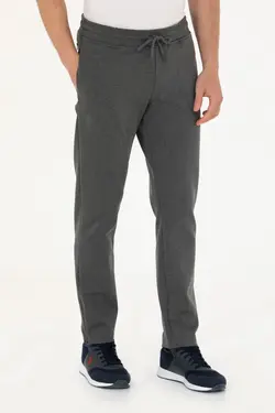 شلوار راحتی مردانه  خاکستری ملانژ یو اس پولو