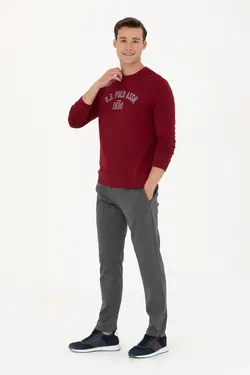 شلوار راحتی مردانه  خاکستری ملانژ یو اس پولو