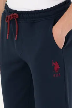 شلوار راحتی مردانه بلند جیبدار اسلیم فیت سرمه ای یو اس پولو