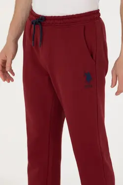 شلوار راحتی مردانه بلند جیبدار اسلیم فیت زرشکی یو اس پولو