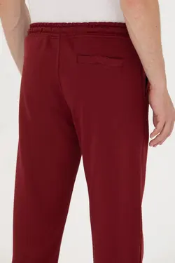 شلوار راحتی مردانه بلند جیبدار اسلیم فیت زرشکی یو اس پولو