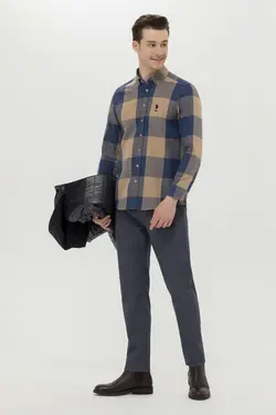 شلوار کتان و پارچه ای مردانه  سرمه ای یو اس پولو