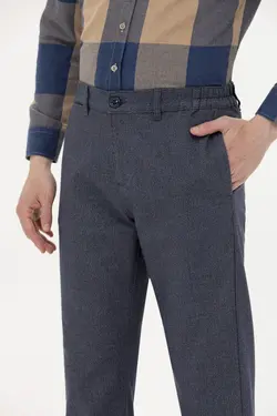 شلوار کتان و پارچه ای مردانه  سرمه ای یو اس پولو