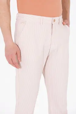 شلوار کتان و پارچه ای مردانه مخروطی شتری یو اس پولو