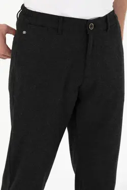 شلوار کتان و پارچه ای مردانه مخروطی زغالی یو اس پولو