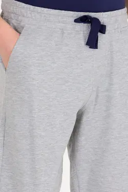 شلوار راحتی مردانه دمپا کشی خاکستری ملانژ یو اس پولو