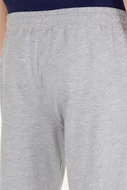 شلوار راحتی مردانه دمپا کشی خاکستری ملانژ یو اس پولو